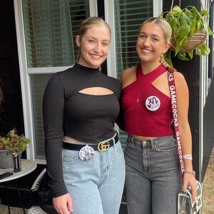 Black long sleeve going out top